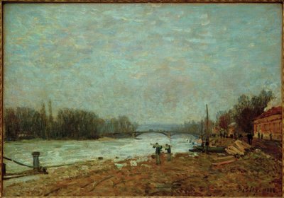Efter debaklet, Seinen ved Suresnes-broen af Alfred Sisley