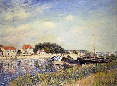 Banks of the Loing ved Saint-Mammes; Bords du Loing a Saint-Mammes, 1885 af Alfred Sisley