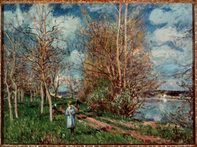 De små enge om foråret af Alfred Sisley