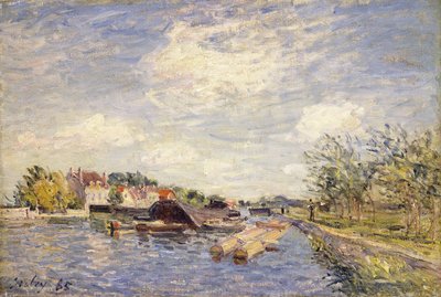 Edges of the Loing, 1885 af Alfred Sisley