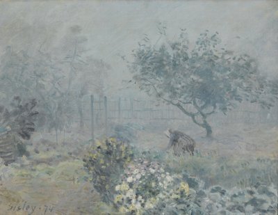 Tåge, Naboer, 1874 af Alfred Sisley