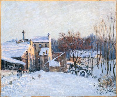 Fransk: Une cour à Chaville af Alfred Sisley