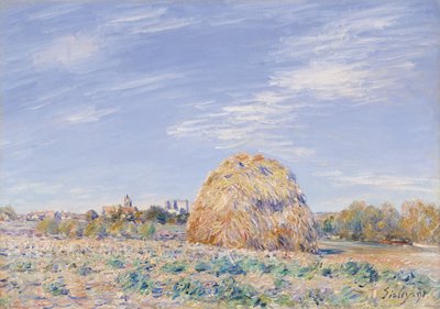 Haystack on the Banks of the Loing, 1891 af Alfred Sisley