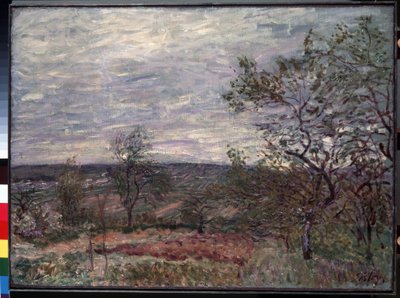 ""Journee de vent a Veneux"" (Blæsende dag i Veneux) Maleri af Alfred Sisley (1839-1899) 1882 (Impressionisme) Eremitagemuseet, Sankt Petersborg (Saint-Petersburg) af Alfred Sisley