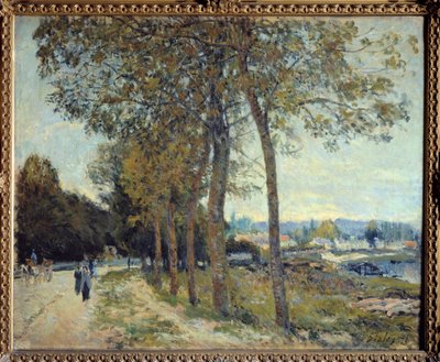 La Seine a Marly Painting by Alfred Sisleydani af Alfred Sisley