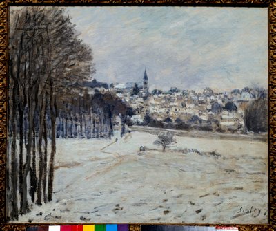 La neige a Marly-maleri af Alfred Sisley (1839-1899) 1875 søn. 0,46x0,56 m Paris, musee d