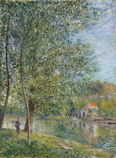 Morgen nær Loing; Morgen nær Loing, 1879 af Alfred Sisley