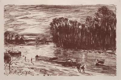 På bredden af Loing af Alfred Sisley
