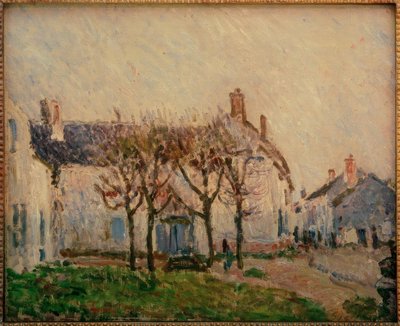 Gade i Moret-sur-Loing af Alfred Sisley