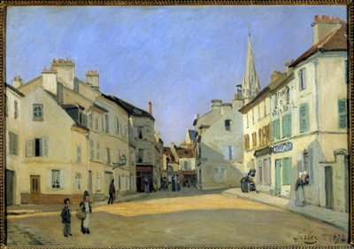 Rue de la Chaussée i Argenteuil eller Place in Argenteuil Maleri af Alfred Sisley (1839-1899). 1872. Størrelse 0,46x0,66 m. Paris, Musee d