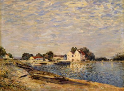 Saint-Mammes, ved bredden af ​​Loing; Saint-Mammes, les Bord du Loing, 1884 af Alfred Sisley