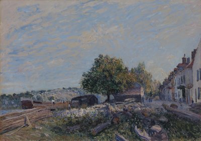 Saint-Mammès om morgenen af Alfred Sisley