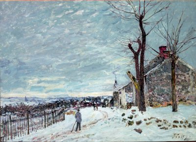 Sne i Veneux-Nadon af Alfred Sisley