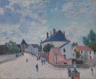 Gade i Moret, ca. 1890 (olie på lærred) af Alfred Sisley