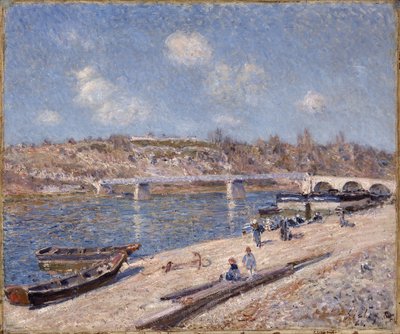Stranden ved Saint-Mammès af Alfred Sisley