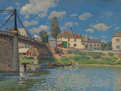 Broen ved Villeneuve-la-Garenne, 1872. af Alfred Sisley