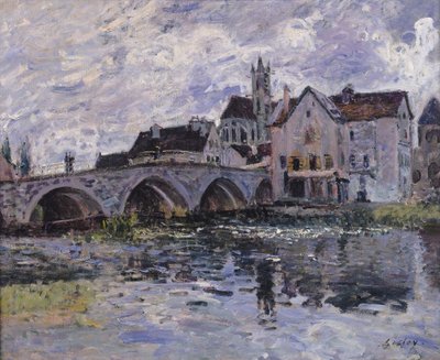 Moret-sur-Loings bro, 1887 af Alfred Sisley
