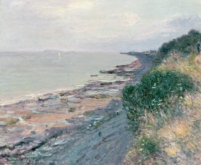 Klippen ved Penarth, aften, lavvande af Alfred Sisley