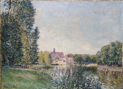 The Loing and the Church at Moret, 1886 af Alfred Sisley