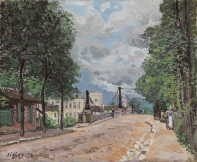 Gennevilliers Vej; Vejen til Gennevilliers, 1872 af Alfred Sisley
