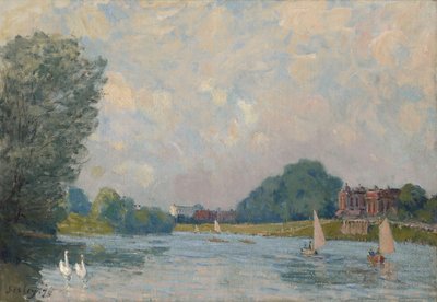 Themsen ved Hampton Court, 1874 af Alfred Sisley