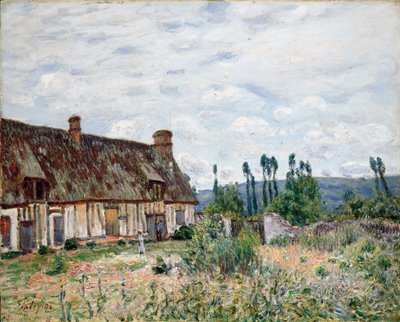 The abandoned thatched cottage, 1894dani af Alfred Sisley