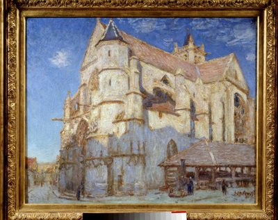Kirken Moret (Moret-sur-Loing eller Moret sur Loing). Maleri af Alfred Sisley (1839 - 1899) af Alfred Sisley