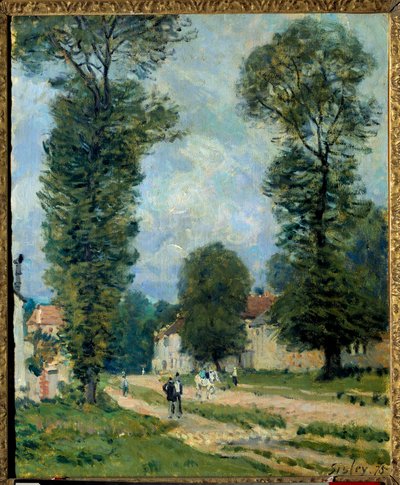 Vejen til Versailles Maleri af Alfred Sisley (1839-1899) 1875 Søn. 0,47x0,38 m. Paris, Musee d