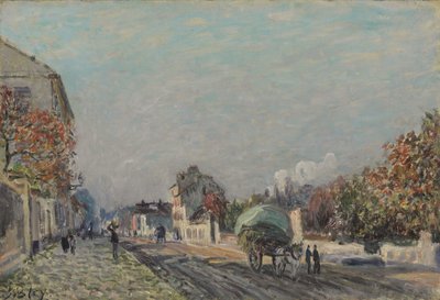 En gade i Marly, 1876 af Alfred Sisley