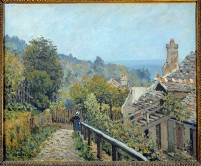 Udsigt over Louveciennes, sti til den midterste kyst kaldet højder af Marly Painting af Alfred Sisley (1839-1899) 1873 Søn. 0,38x0,46 m Paris, musee d