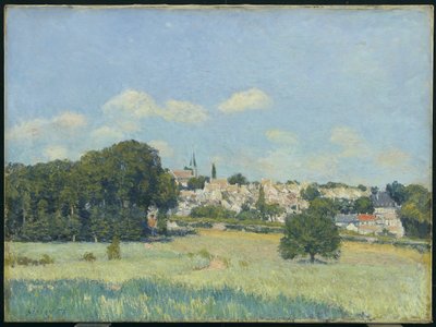 View of Marly-le-Roi, Sunlight Effect eller View of Marly-le-Roi: Sunlight, 1876 af Alfred Sisley