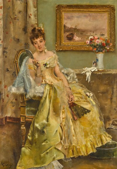 Koketri. af Alfred Emile Stevens