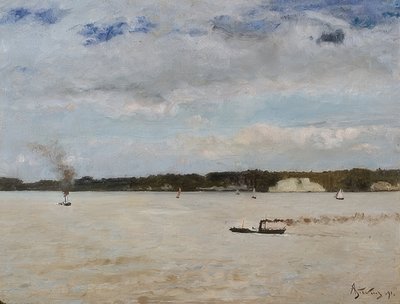 Honfleur Bay. 1891 af Alfred Emile Stevens