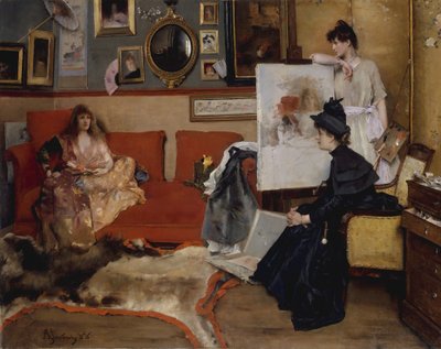 I studiet, 1888. af Alfred Emile Stevens