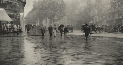 En regnvejrsdag på boulevarden – Paris af Alfred Stieglitz