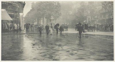 A Wet Day on the Boulevard, Paris, 1894, trykt ca. 1897. af Alfred Stieglitz