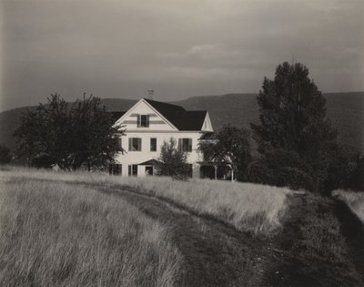 Hus og træer, Lake George af Alfred Stieglitz
