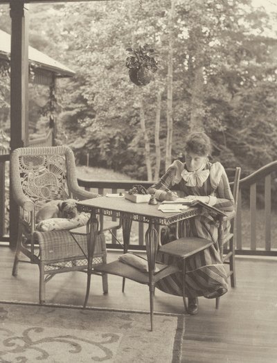 På verandaen, Oaklawn, Lake George af Alfred Stieglitz