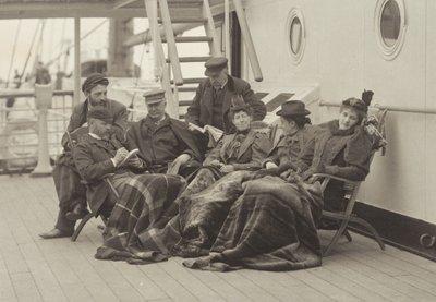 Sime Herrmann, hr. og fru Mann, dr. Brown, hr. McGibbon, frøken Linthicum og Emmy – om bord på Bourgogne den 5.–14. maj 1896 af Alfred Stieglitz