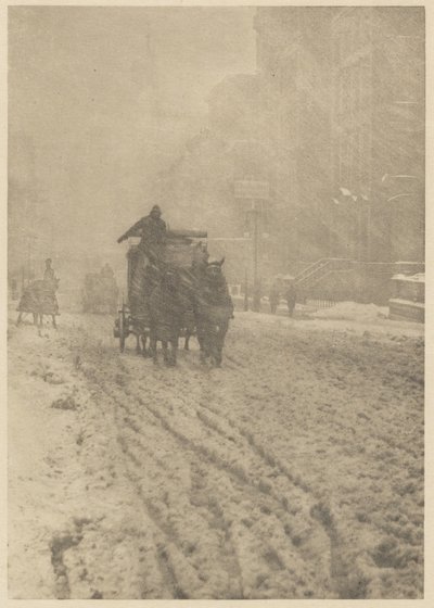 Vinter på Fifth Avenue af Alfred Stieglitz