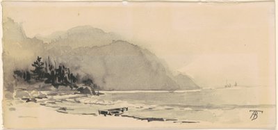 Båd på stranden af Alfred Thompson Bricher