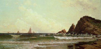 Cliffs at Cape Elizabeth, Portland Harbour, Maine, 1882 af Alfred Thompson Bricher