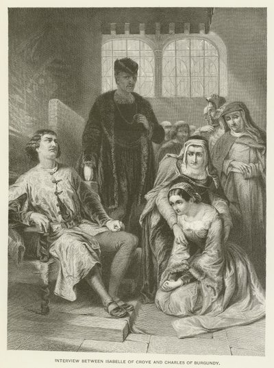Interview mellem Isabelle af Croye og Charles af Bourgogne af Alfred W. Elmore