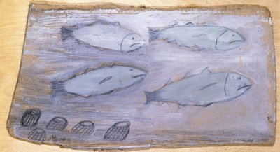 Fire fisk af Alfred Wallis