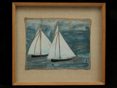 To sejlbåde, ca. 1930 af Alfred Wallis