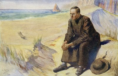 Fader Damien, belgisk katolsk missionær, på sin mission til spedalskekolonien på Molokai, Hawaii, 1873-1889 af Alfred Wallis Mills