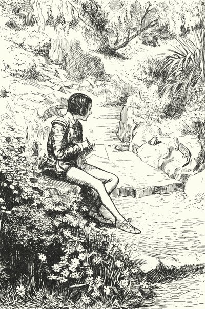 Den franske keramiker Bernard Palissy så øgler i haven som dreng af Alfred Wallis Mills