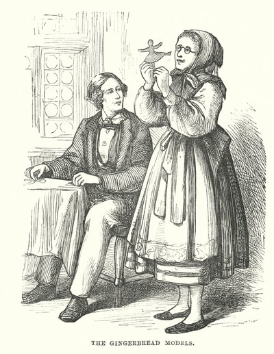 Hans Christian Andersen: I Sverige (litografi) af Alfred Walter (after) Bayes