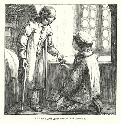 H.C. Andersen: Englen (litografi) af Alfred Walter (after) Bayes