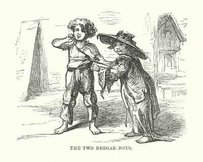 H.C. Andersen: Tiggerdrengen (litografi) af Alfred Walter (after) Bayes